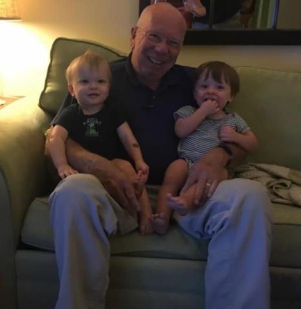 Mary Alice Bell's father with his grandchildren 