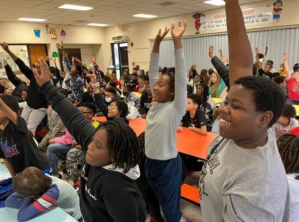 Students particapated in the Read Across America.