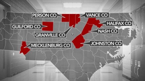 Granville approved me<em></em>tal detectors in its *elementary schools at last night's school board meeting. They already have them in their seco<em></em>ndary schools. The map highlights some of the other counties we've covered that have added upgraded security features/measures. Wake County also has announced new security measures but says it will NOT be installing me<em></em>tal or weapon detectors. 