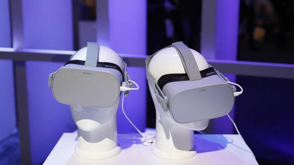 FILE - Oculus VR headsets sit on display at CES Internatio<em></em>nal on Jan. 8, 2019, in Las Vegas. The corporate parent of Facebook and Instagram plans to open a digital gateway for kids as young as 10 years old to enter virtual reality through the me<em></em>ta Quest headset, according to a blog post Friday, June 16, 2023, despite rising co<em></em>ncerns a<em></em>bout children spending too much time on social media. (AP Photo/John Locher, File)