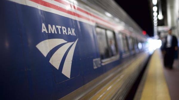 FILE -- An Amtrak train in Philadelphia, May 14, 2015. For more than seven years, the authorities said, Jose Rodriguez of Brick, N.J., a senior engineer at Amtrak, obtained more than 100 chain saws and hundreds of chain saw parts from the railroad, claiming he needed them for various service projects. But instead, according to prosecutors, Rodriguez, 49, sold the equipment either through an o<em></em>nline auction service or directly to purchasers -- and lined his pockets with the proceeds. (Mark Makela/The New York Times) 