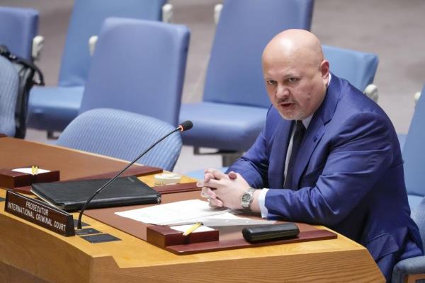 Karim Khan, Prosecutor of Internatio<em></em>nal Criminal Court, addresses a Security Council meeting on the situation in Sudan, Thursday, July 13, 2023, at United Nations headquarters. (AP Photo/Mary Altaffer)