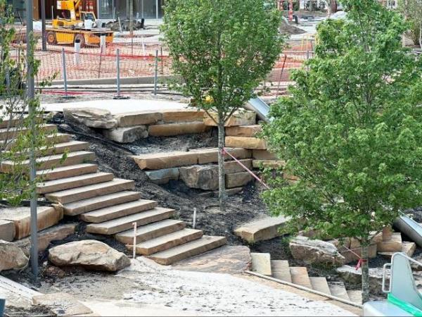 Giant birds, elevated skywalk: Firsthand look at progress on Cary's Downtown Park 