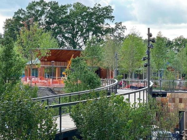 Giant birds, elevated skywalk: Firsthand look at progress on Cary's Downtown Park 