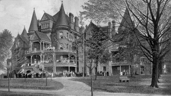 Baptist Female University, now known as Meredith College, was o<em></em>nce a castle in downtown Raleigh. Image courtesy of the State Archives of North Carolina.