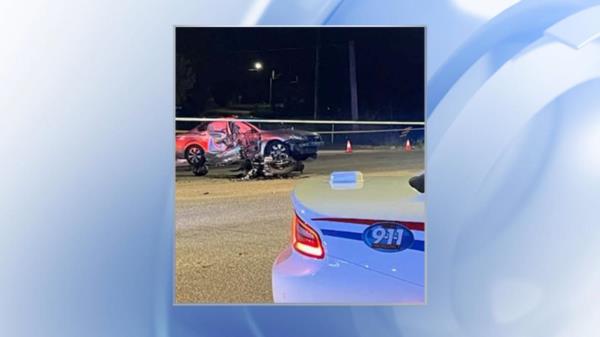 One motorcyclist was taken to the hospital with life-threatening injuries.